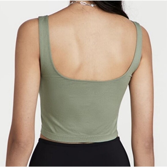 Free People Scoop Neck Top Women Size XS/S Army Green - Picture 11 of 14